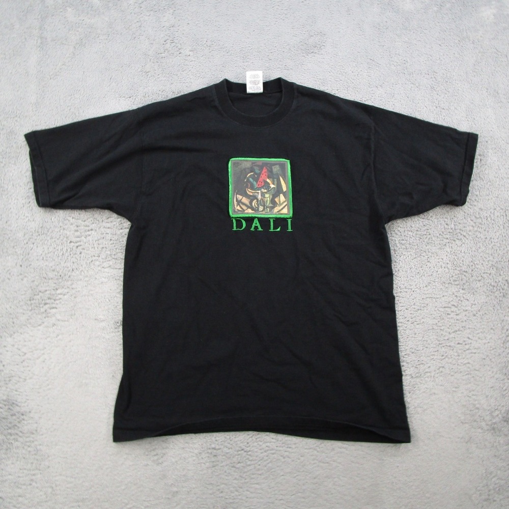 Vintage 1996 Salvador Dali Museum Sandia T-Shirt Mens Large Black Fruit Loom 90s